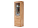 Vitrine >Leduc< in Kernbuche aus Metall - 66x203x40cm (BxHxT)