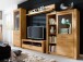 Vitrine >Leduc< in Kernbuche aus Metall - 66x203x40cm (BxHxT)