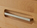 Vitrine >Leduc< in Kernbuche/RE aus Metall - 66x203x40cm (BxHxT)