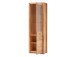 Vitrine >Leduc< in Kernbuche/RE aus Metall - 66x203x40cm (BxHxT)