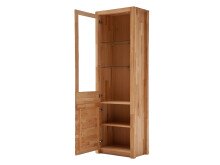 Vitrine >Leduc< in Kernbuche/LI aus Metall - 66x203x40cm (BxHxT)