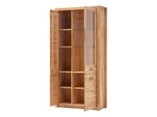 Vitrine >Leduc< in Kernbuche aus Metall - 98x203x40cm (BxHxT)
