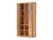 Vitrine >Leduc< in Kernbuche aus Metall - 98x203x40cm (BxHxT)