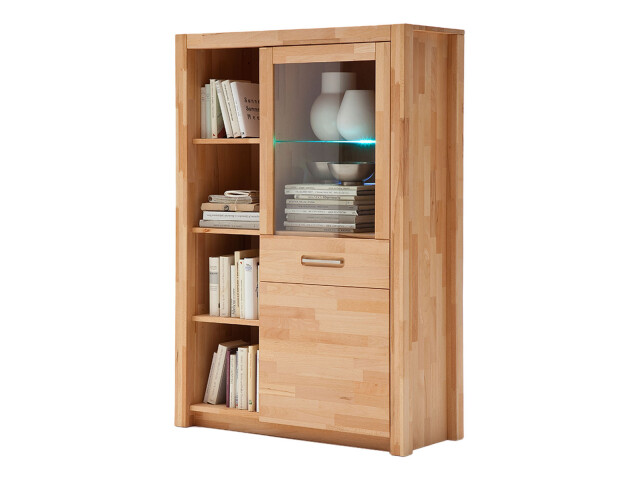 Highboard >Leduc< in Kernbuche aus Metall - 98x145x40cm (BxHxT)