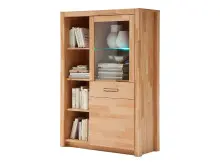 Highboard >Leduc< in Kernbuche aus Metall -...
