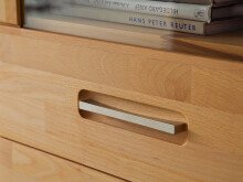 Highboard >Leduc< in Kernbuche aus Metall - 98x145x40cm (BxHxT)