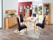 Highboard >Leduc< in Kernbuche aus Metall - 98x145x40cm (BxHxT)