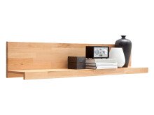 Wandboard >Leduc< in Kernbuche aus Metall - 150x27x22cm (BxHxT)