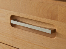 Wohnwand >Leduc< in Kernbuche aus Metall - 309x203x46cm (BxHxT)