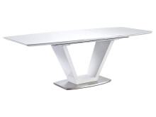 Esstisch >Ilko< in Weiß matt aus MDF - 160x76x90cm (BxHxT)
