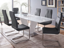 Esstisch >Ilko< in Weiß matt aus MDF - 160x76x90cm (BxHxT)
