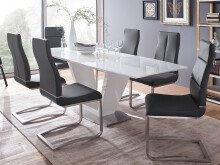 Esstisch >Ilko< in Weiß matt aus MDF - 160x76x90cm (BxHxT)