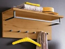 Wandgarderobe >Michael< in Wildeiche aus Massivholz...