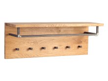 Wandgarderobe >Michael< in Wildeiche aus Massivholz...