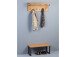 Wandgarderobe >Michael< in Wildeiche aus Massivholz - 80x30x26cm (BxHxT)