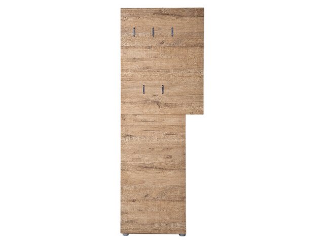 Garderobenpaneel >Dartford I< in Eiche/Natur - 70x190x29cm (BxHxT)