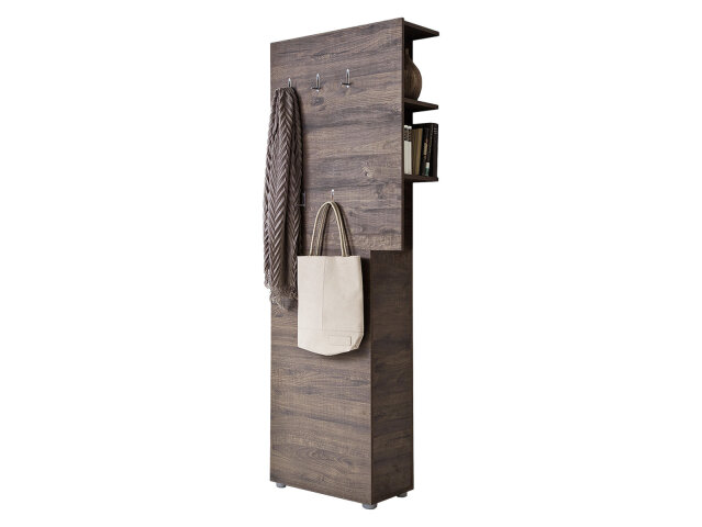 Garderobenpaneel >Dartford I< in Wenge - 70x190x29cm (BxHxT)