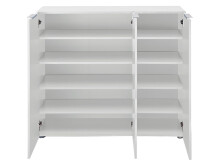 Kommode >Dartford II< in Weiß/Hochglanz aus MDF - 120x101x39cm (BxHxT)