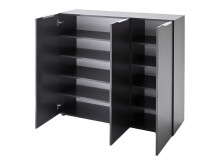 Kommode >Dartford II< in Anthrazit aus MDF - 120x101x39cm (BxHxT)