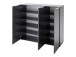 Kommode >Dartford II< in Anthrazit aus MDF - 120x101x39cm (BxHxT)