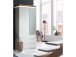Garderobenschrank >Lisa< in weiß matt aus MDF - 91x198x38cm (BxHxT)