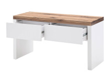 Sitzbank >Lisa< in Weiß matt aus MDF - 91x48x38cm (BxHxT)