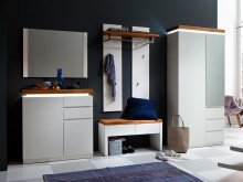 Sitzbank >Lisa< in Weiß matt aus MDF - 91x48x38cm (BxHxT)