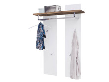 Garderobenpaneel >Lisa< in Weiß matt aus MDF...