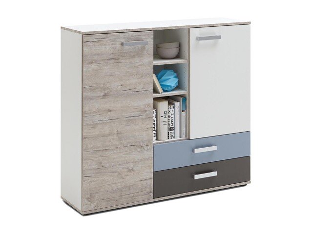 Kommode >Ferdy< in Weiß - 120x104x33cm (BxHxT)