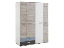 Drehtürenschrank >Ferdy< in Weiß -...