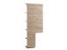 Regal >Dartford I< in Eiche/Natur aus MDF - 55x145x22cm (BxHxT)