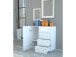Highboard >Onda< in Weiß/Hochglanz - 90x81.2x40cm (BxHxT)