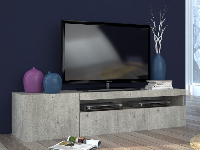 TV-Board >Daiquiri I< in Akazie natur - 154,9x36,2x40cm (BxHxT)