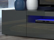TV-Board >Daiquiri< in Anthrazit/Hochglanz - 200x36.2x40cm (BxHxT)