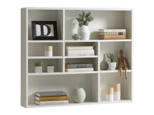 Wandregal >Garrott I< in Weiß - 90x78,2x16cm...