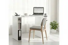 Schreibtisch >Max< in Icy-Weiß - 115x75x50cm...