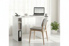 Schreibtisch >Max< in Icy-Weiß - 115x75x50cm...