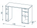 Schreibtisch >Max< in Icy-Weiß - 115x75x50cm (BxHxT)