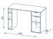 Schreibtisch >Max< in Icy-Weiß - 115x75x50cm (BxHxT)