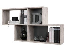 Wandregal >Kerstin I< in Anthrazit - 100x53x19,5cm...