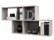 Wandregal >Kerstin I< in Anthrazit - 100x53x19,5cm (BxHxT)