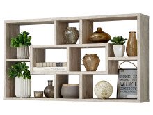 Wandregal >Lora< in Sandeiche - 85x47,5x16cm (BxHxT)