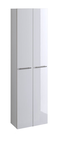 Seitenschrank >Parma II< in Weiß aus MDF - 50x181x20cm (BxHxT)