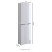 Seitenschrank >Parma II< in Weiß aus MDF - 50x181x20cm (BxHxT)