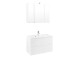 Waschtisch-Set >Cleo I< in Weiß aus MDF - 80cm (B)