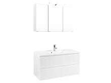 Waschtisch-Set >Cleo I< in Weiß aus MDF -...