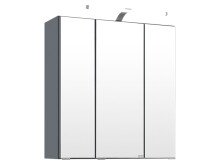 Waschtisch-Set >Cleo I< in Grau/Hochglanz aus MDF - 60cm (B)