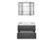 Waschtisch-Set >Porto I< in Graphitgrau aus Metall - 80cm (B)