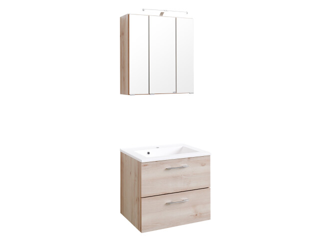 Waschtisch-Set >Porto II< in chromglänzend aus Metall - 60cm (B)