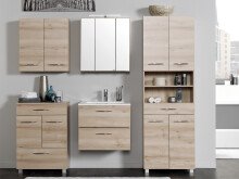 Waschtisch-Set >Porto II< in chromglänzend aus Metall - 60cm (B)